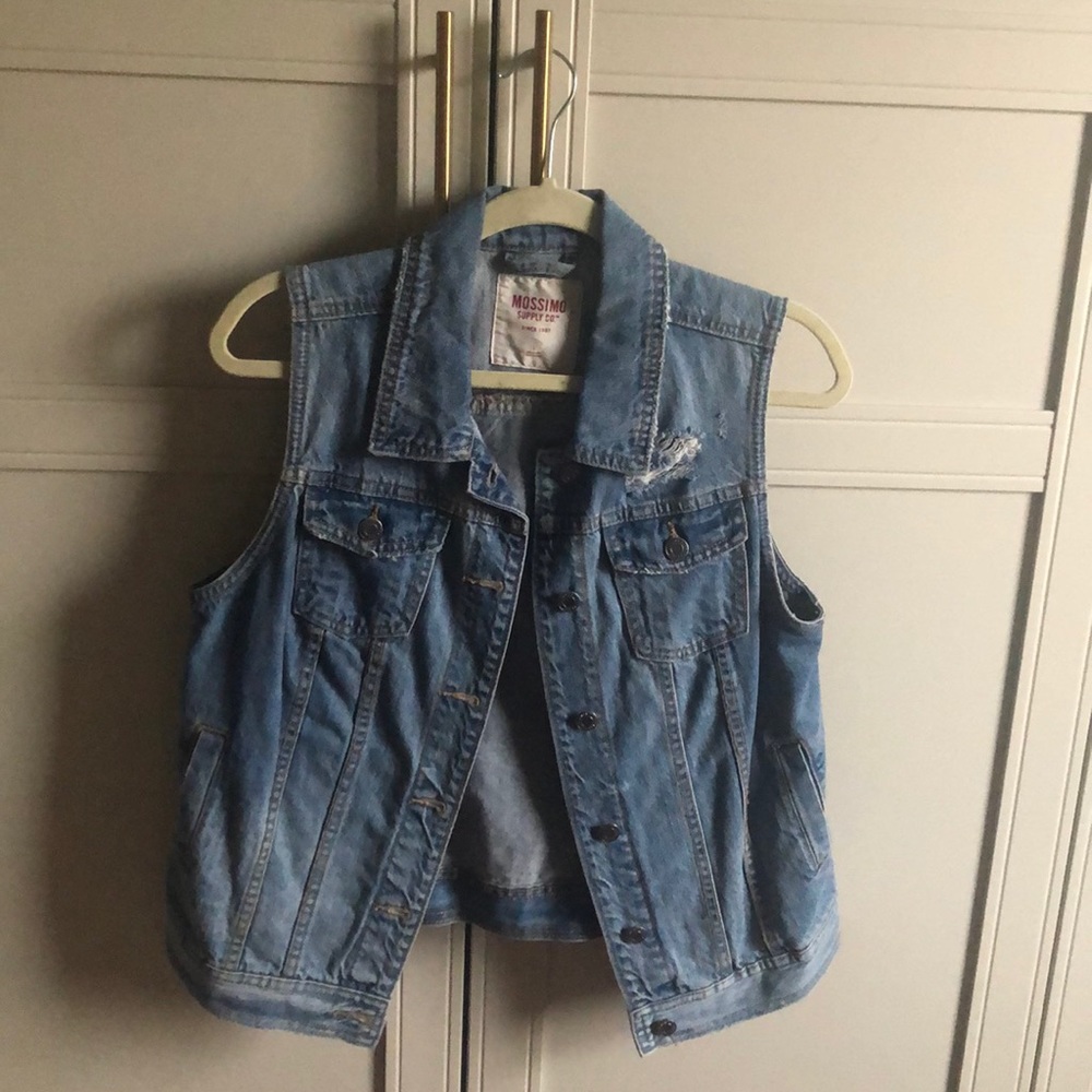 Mossimo destroyed denim vest